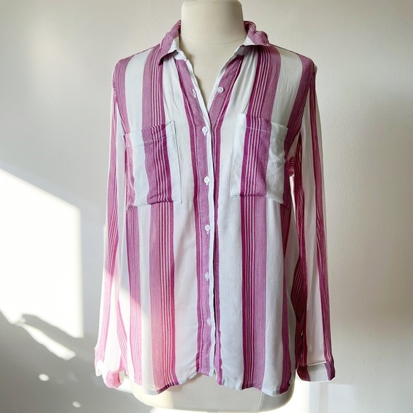 Nordstrom Stripes Button Down Shirt - Picture 1 of 15